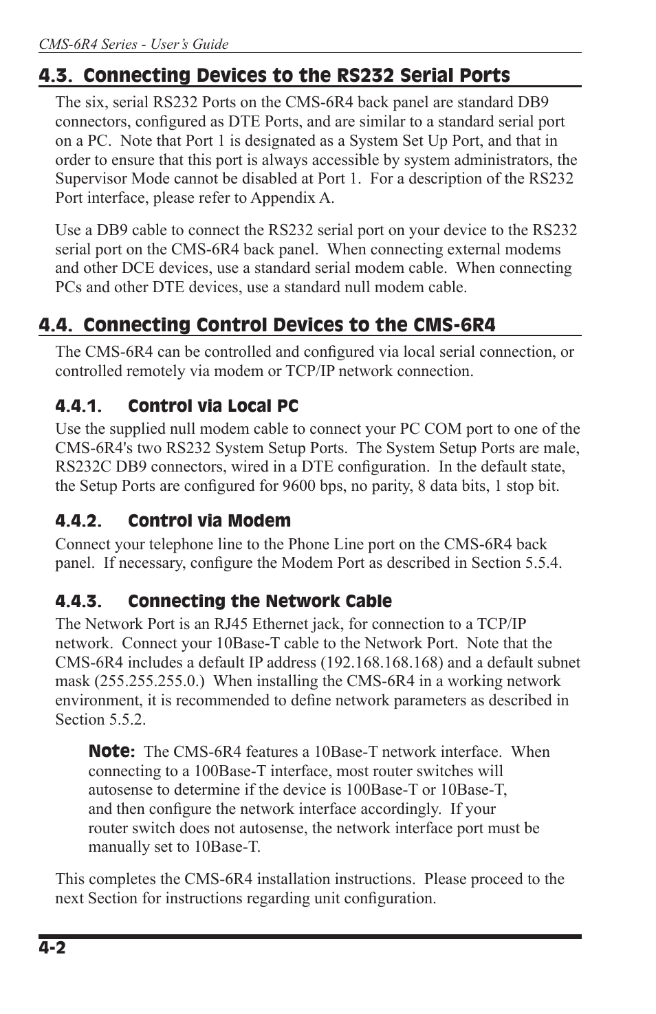 I-Tech Company CMS 6R4 Series User Manual | Page 22 / 123