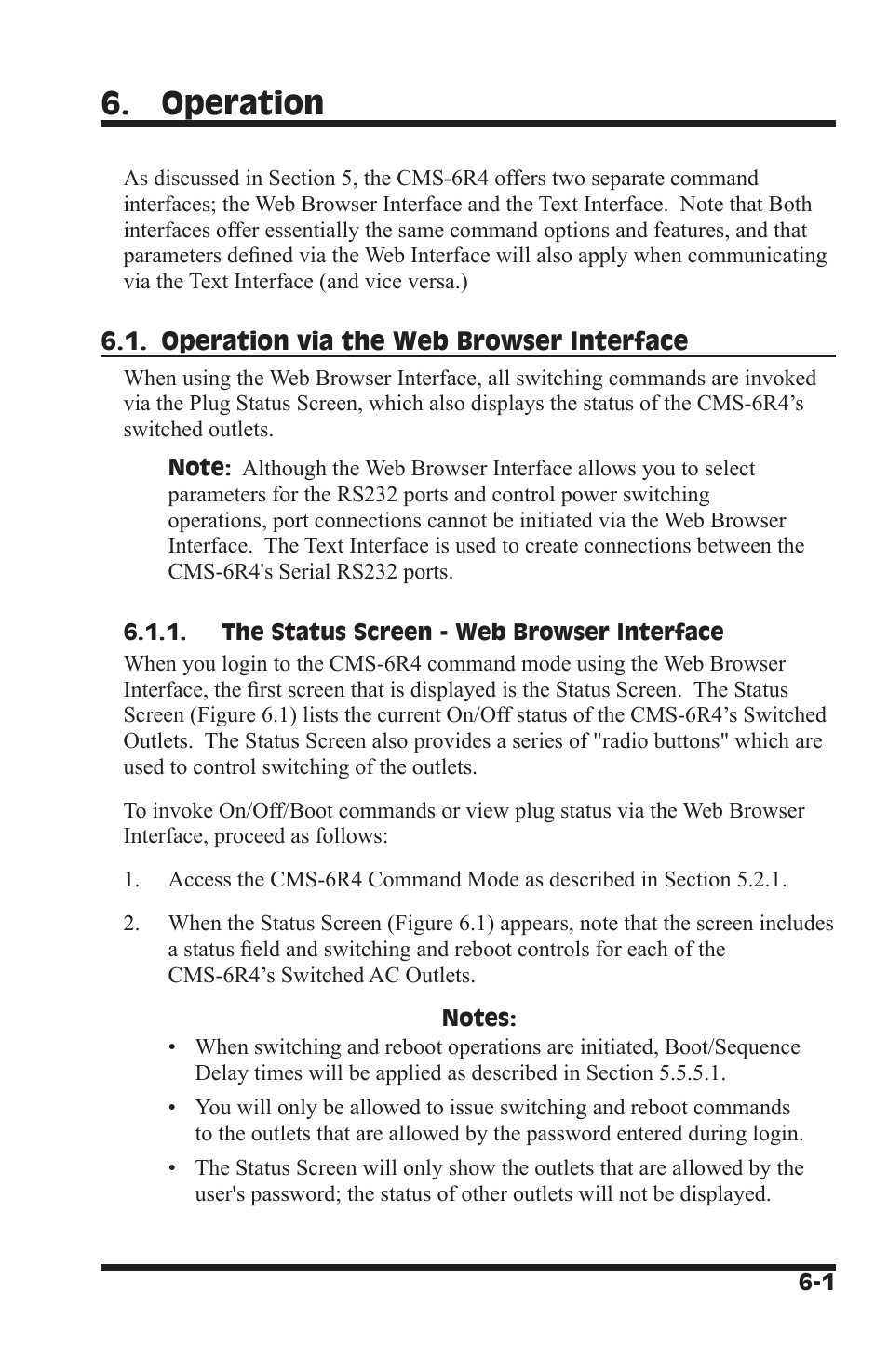 Operation | I-Tech Company CMS 6R4 Series User Manual | Page 65 / 123