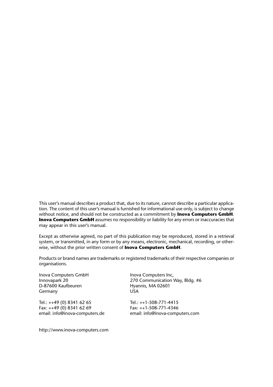 Inova High Performance CPU board ICP-PII User Manual | Page 2 / 94