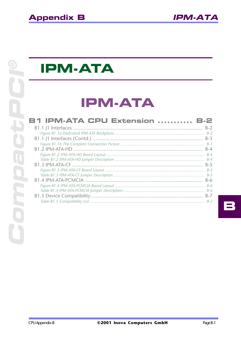 Ipm-ata, Compactpci, B ipm-ata ipm-ata | Inova High Performance CPU board ICP-PII User Manual | Page 75 / 94