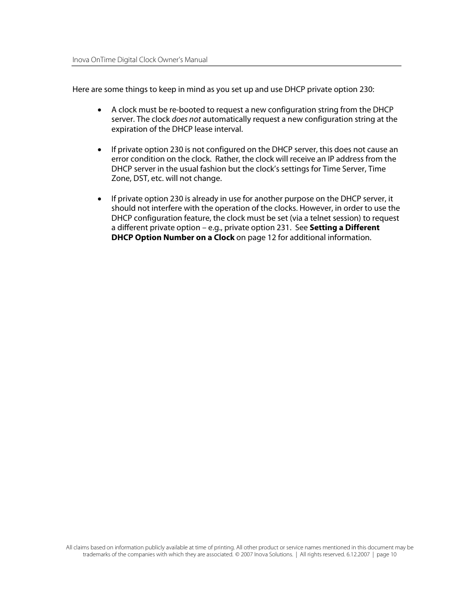 Inova OnTimeTM User Manual | Page 15 / 34