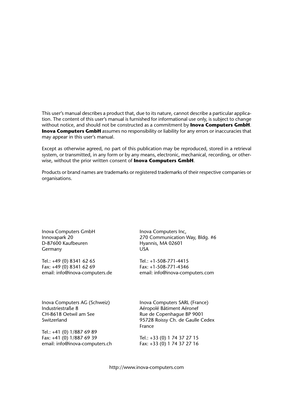 Inova GigaHub PD008310103.001 AB User Manual | Page 2 / 31