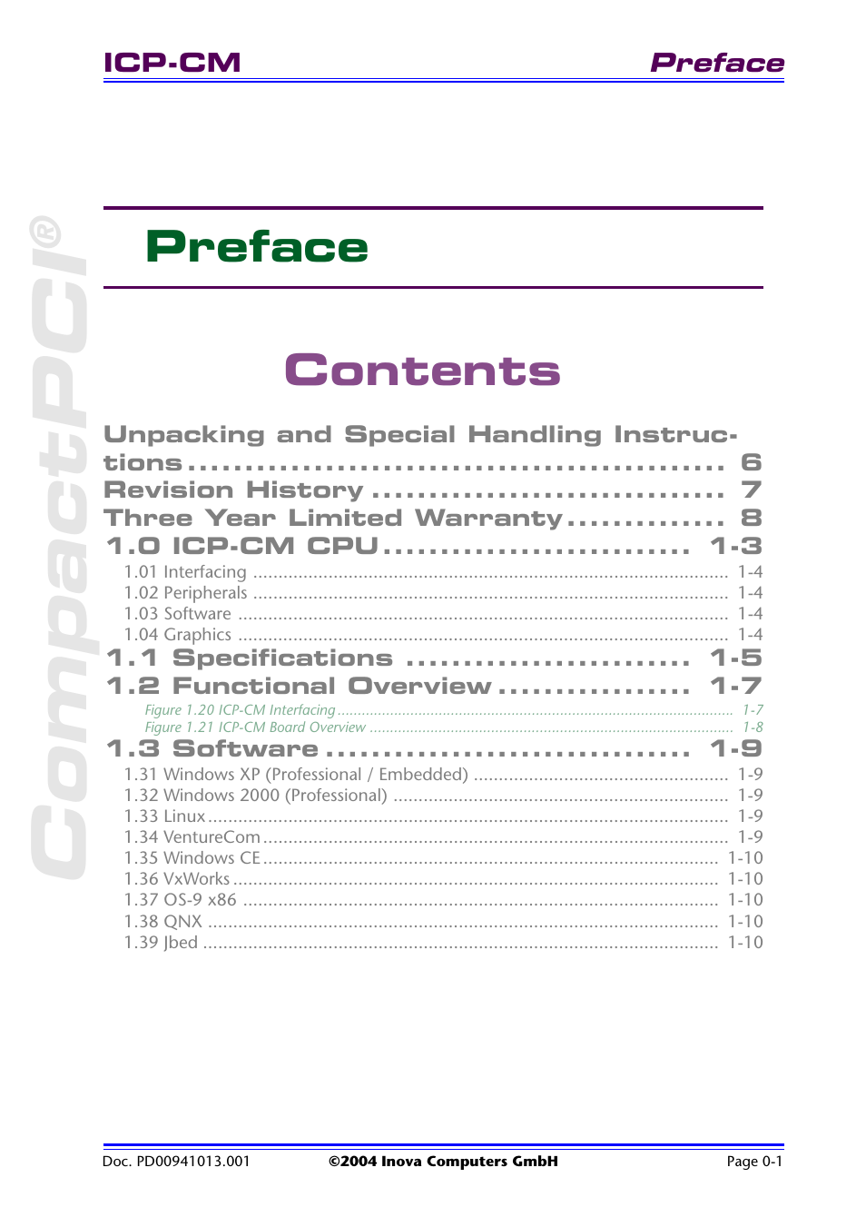 Inova PD00941013.001 User Manual | Page 3 / 103
