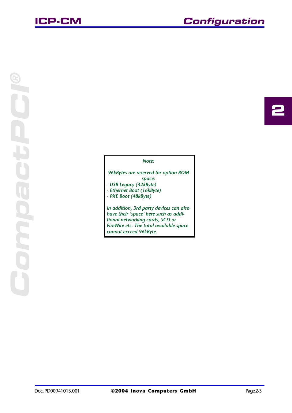 Compactpci | Inova PD00941013.001 User Manual | Page 35 / 103