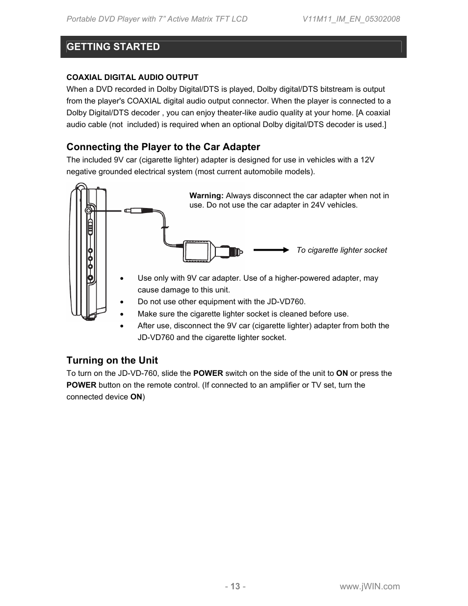 Jwin JDVD760 User Manual | Page 15 / 24