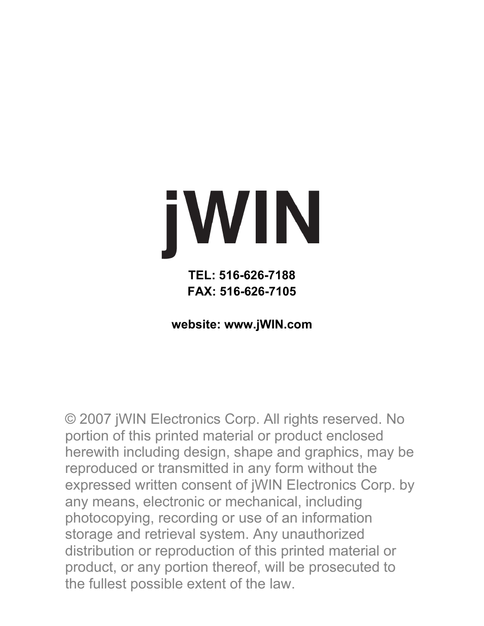 Jwin JP-147 User Manual | Page 24 / 24