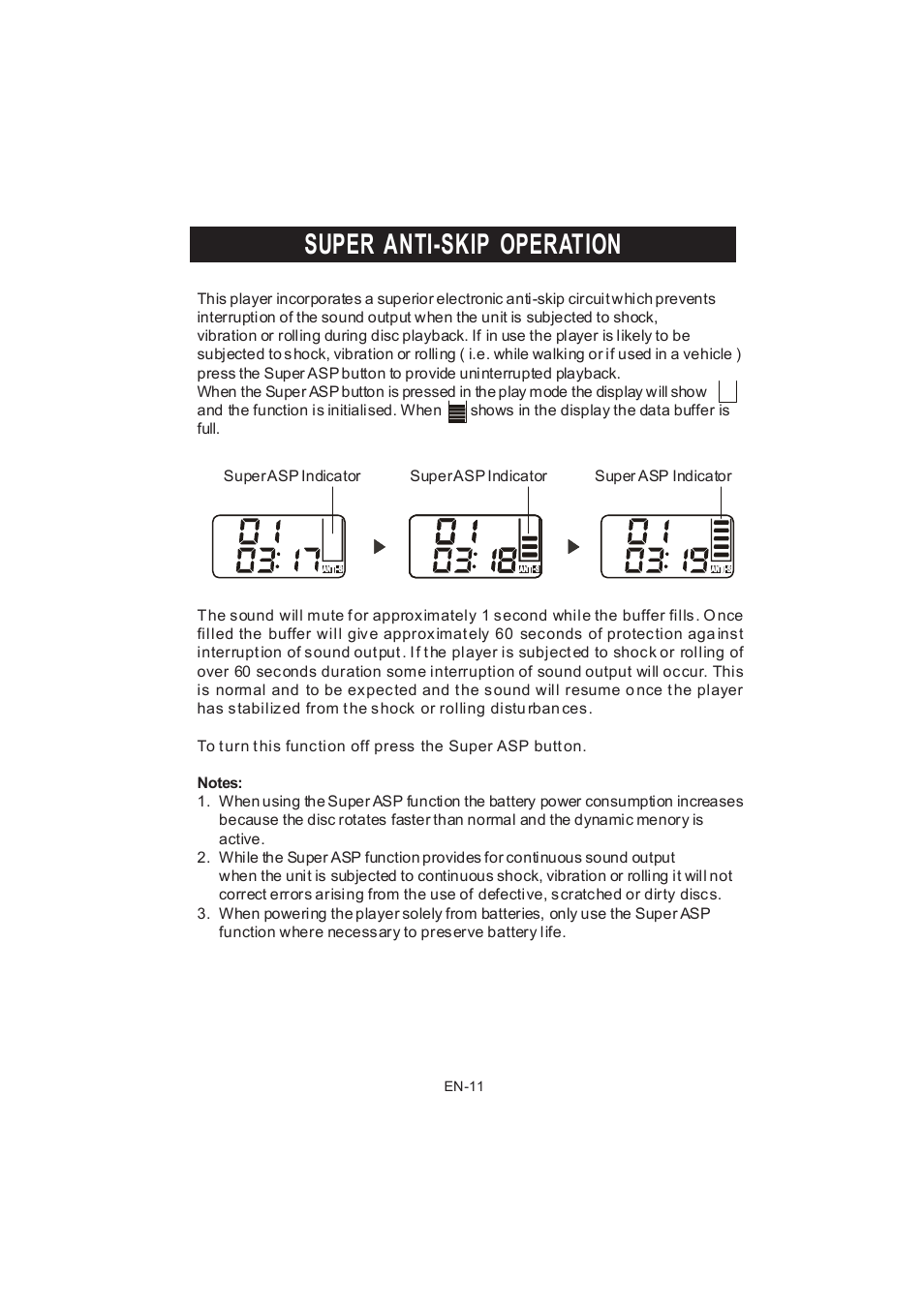 Super anti-skip operation | Jwin JX-CD678 User Manual | Page 12 / 14