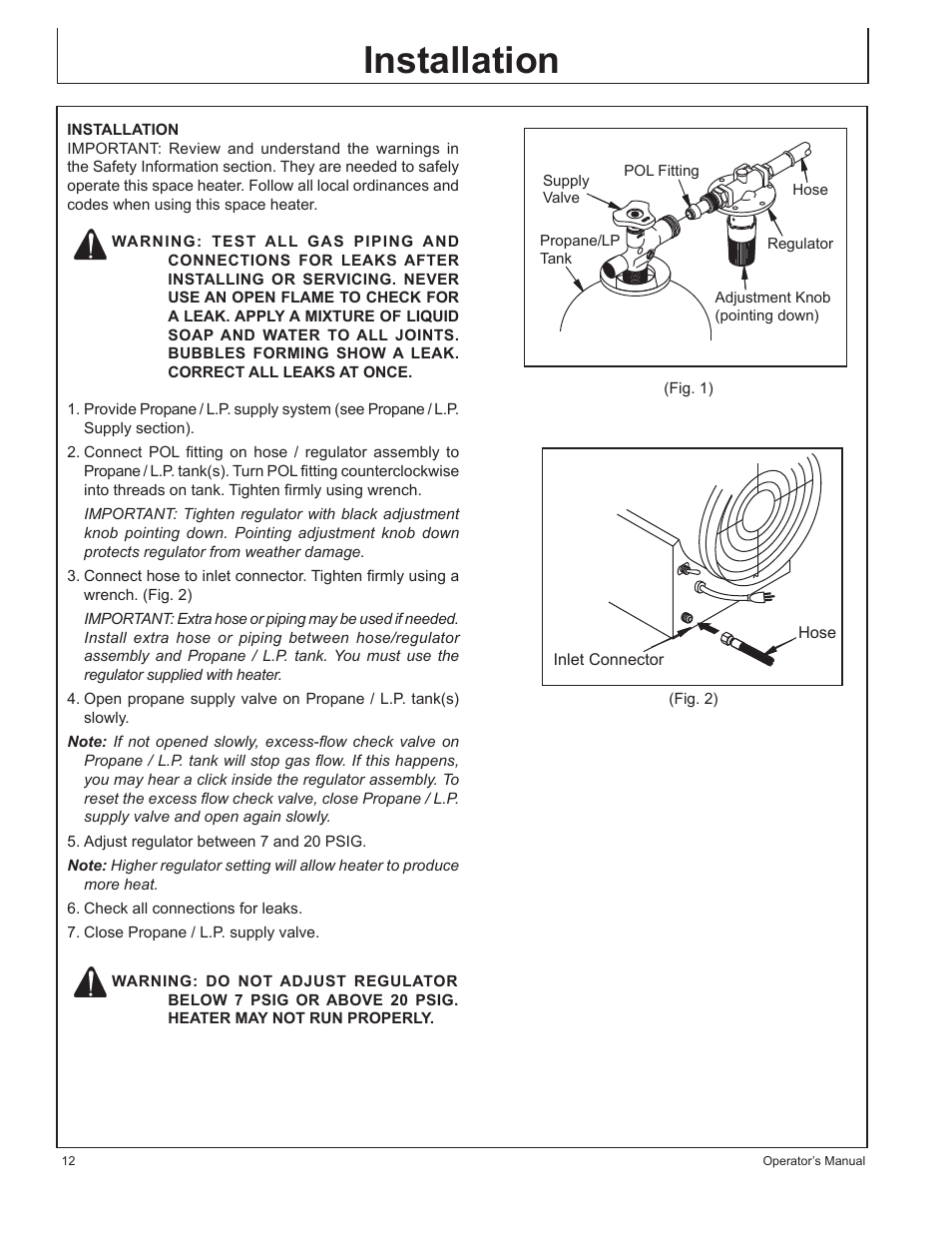 Installation | John Deere AC-375LP User Manual | Page 12 / 72