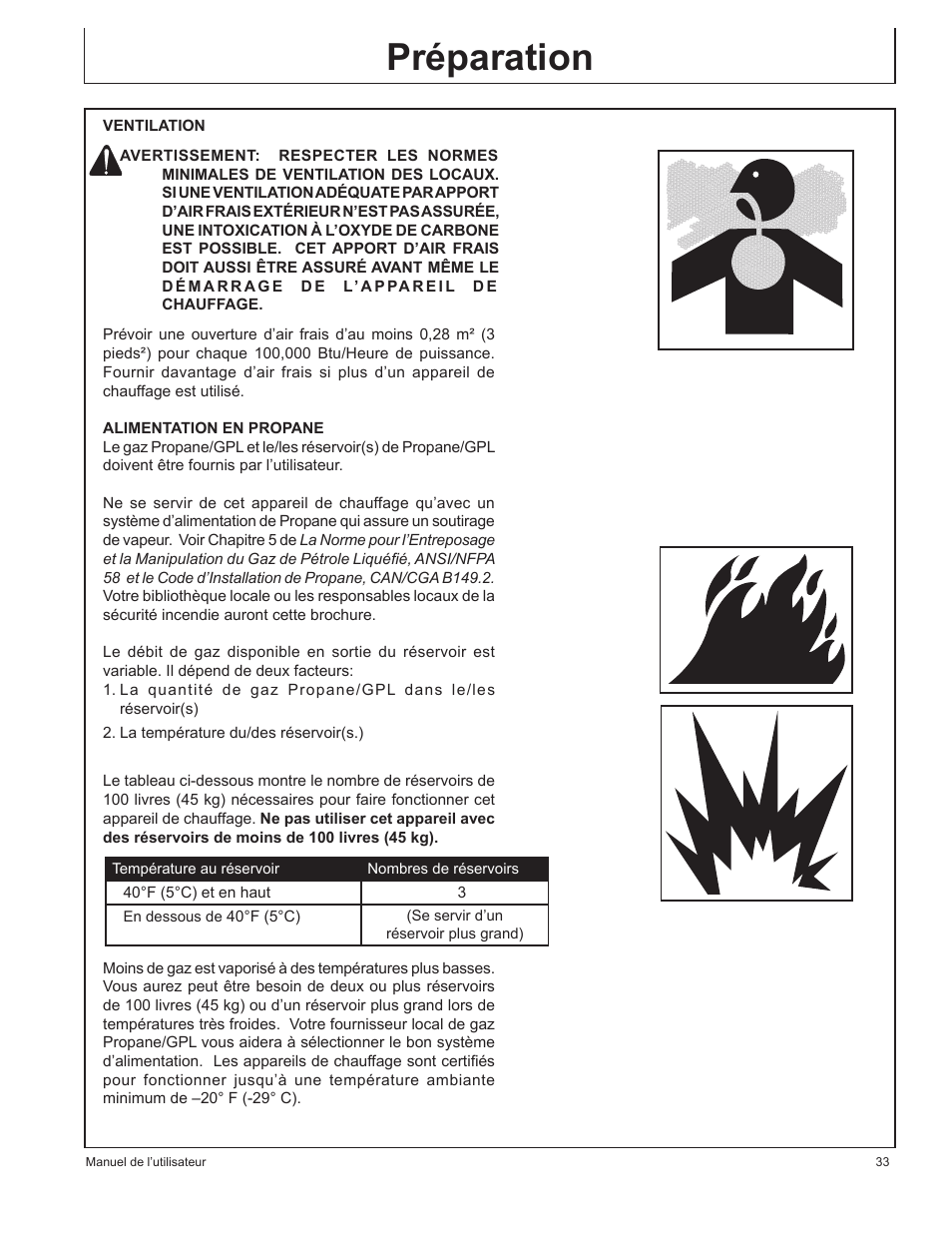 Préparation | John Deere AC-375LP User Manual | Page 33 / 72