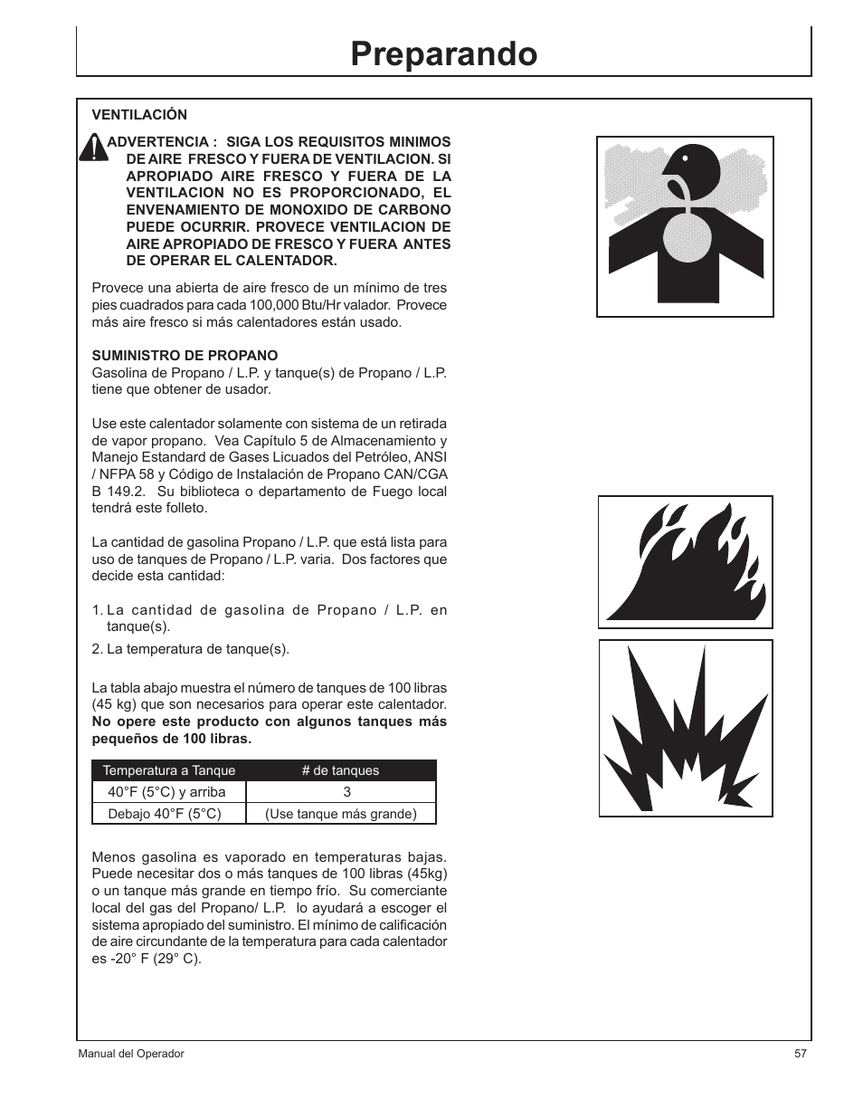 Preparando | John Deere AC-375LP User Manual | Page 57 / 72