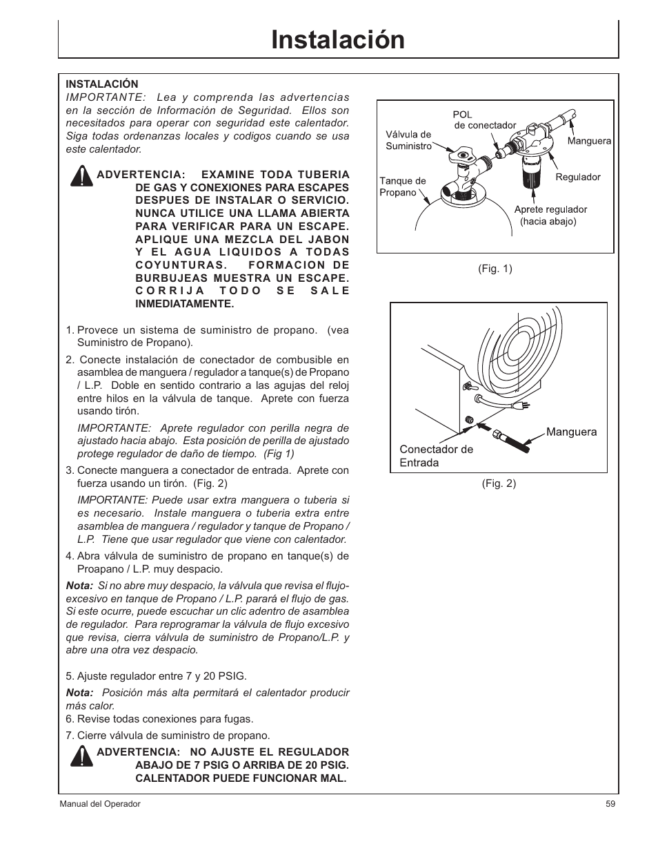 Instalación | John Deere AC-375LP User Manual | Page 59 / 72