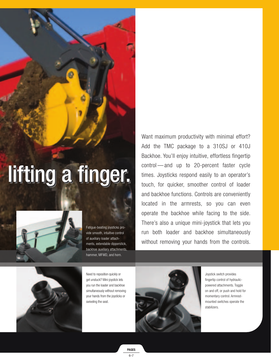 Do more without lifting a finger | John Deere J BACKHOES 310SJ TMC User Manual | Page 7 / 40