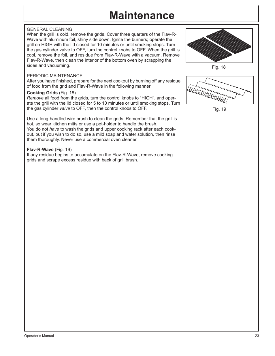 Maintenance | John Deere HR-BG5002 User Manual | Page 23 / 80