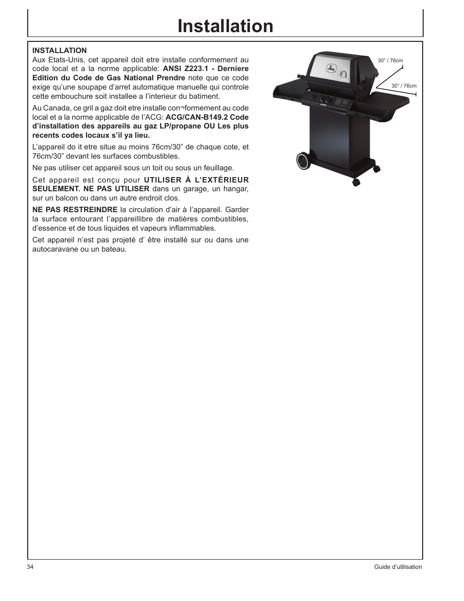 Installation | John Deere HR-BG5002 User Manual | Page 34 / 80