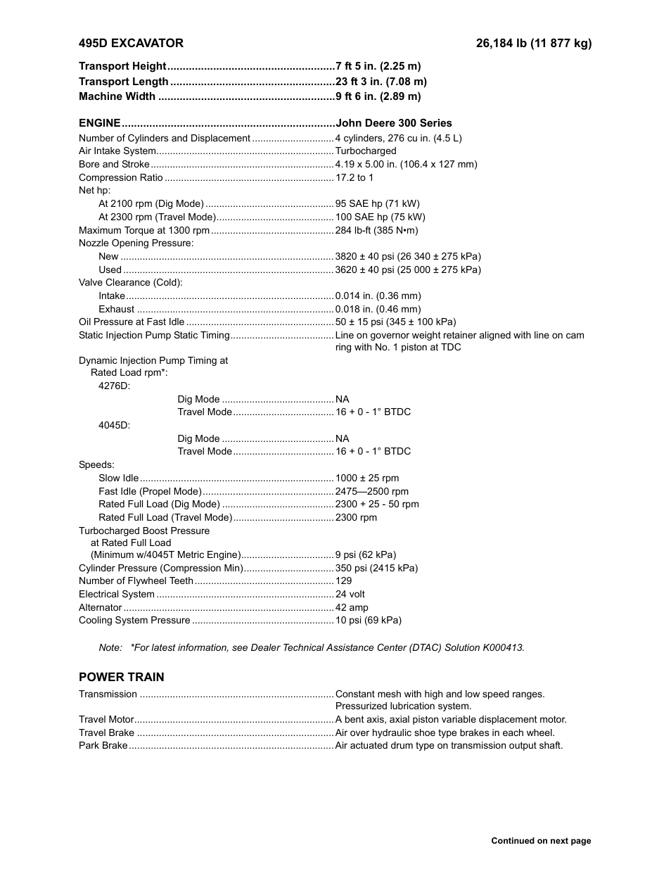 John Deere 495D User Manual | 3 pages