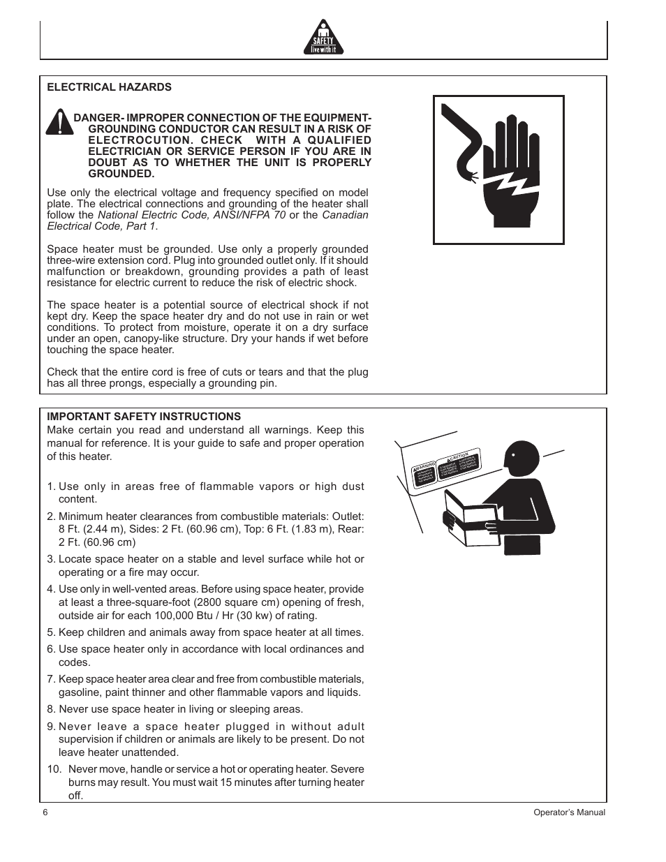 6operator’s manual | John Deere AC-100LP User Manual | Page 6 / 68