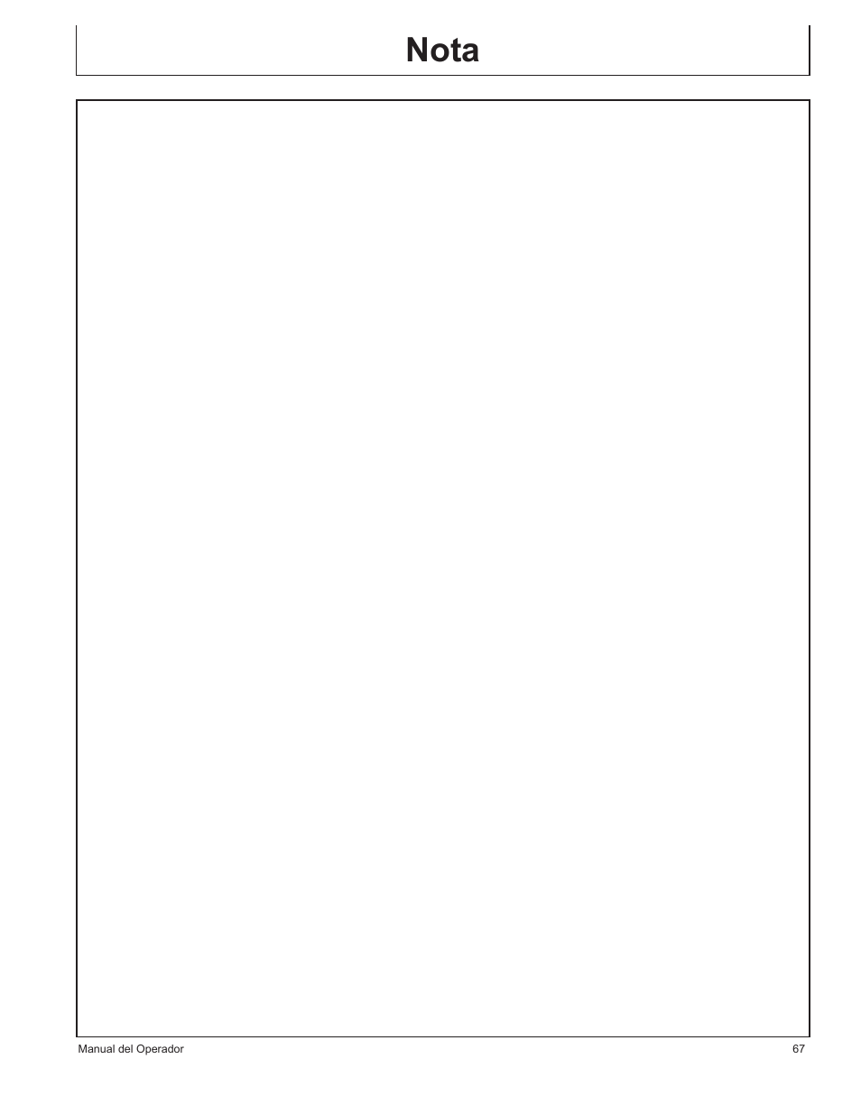 Nota | John Deere AC-100LP User Manual | Page 67 / 68