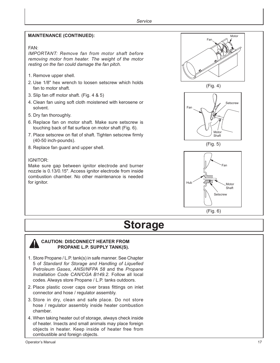 Storage | John Deere AC-155LP User Manual | Page 17 / 64