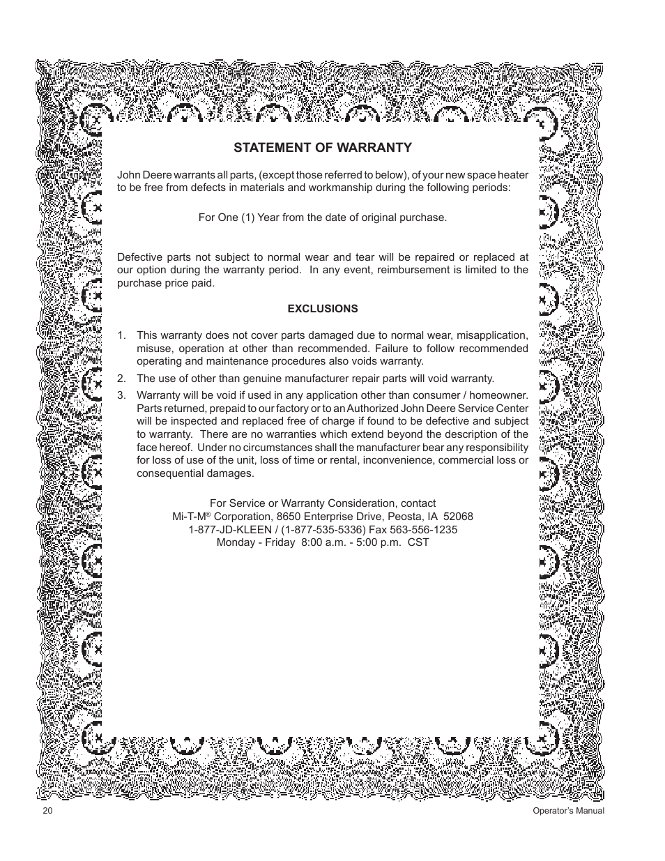 John Deere AC-155LP User Manual | Page 20 / 64