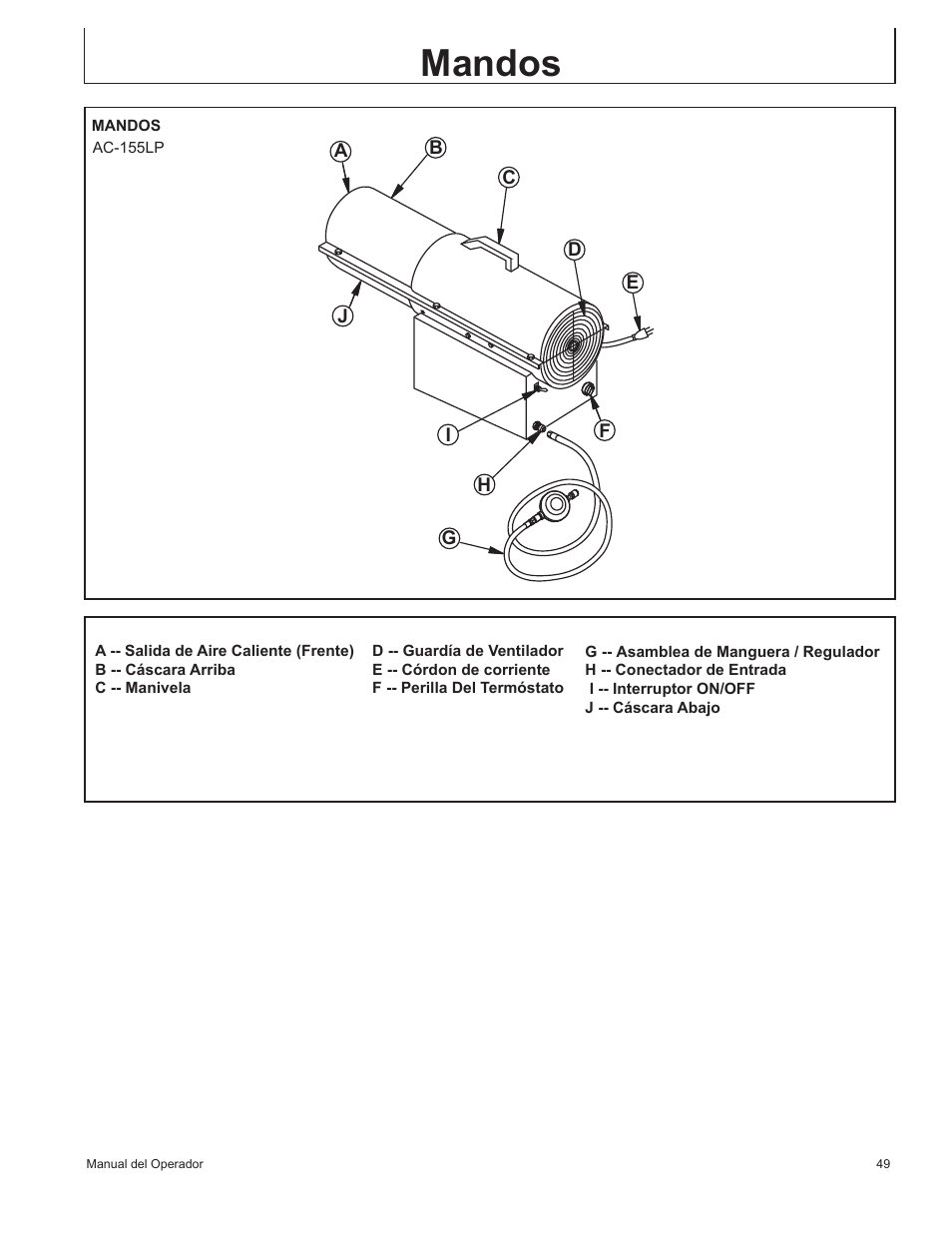 Mandos | John Deere AC-155LP User Manual | Page 51 / 64
