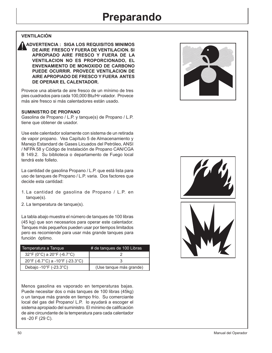 Preparando | John Deere AC-155LP User Manual | Page 52 / 64