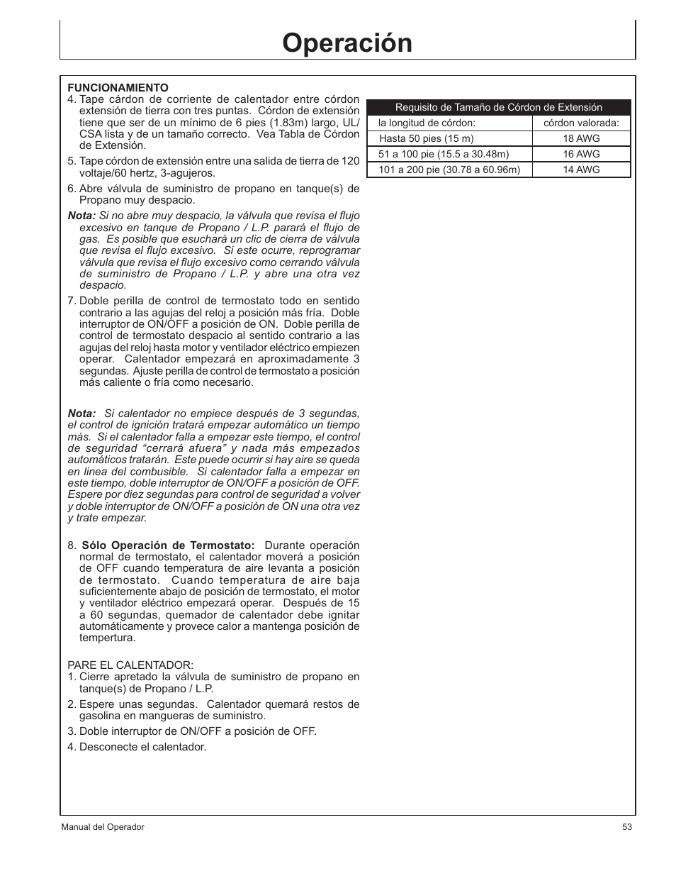 Operación | John Deere AC-155LP User Manual | Page 55 / 64
