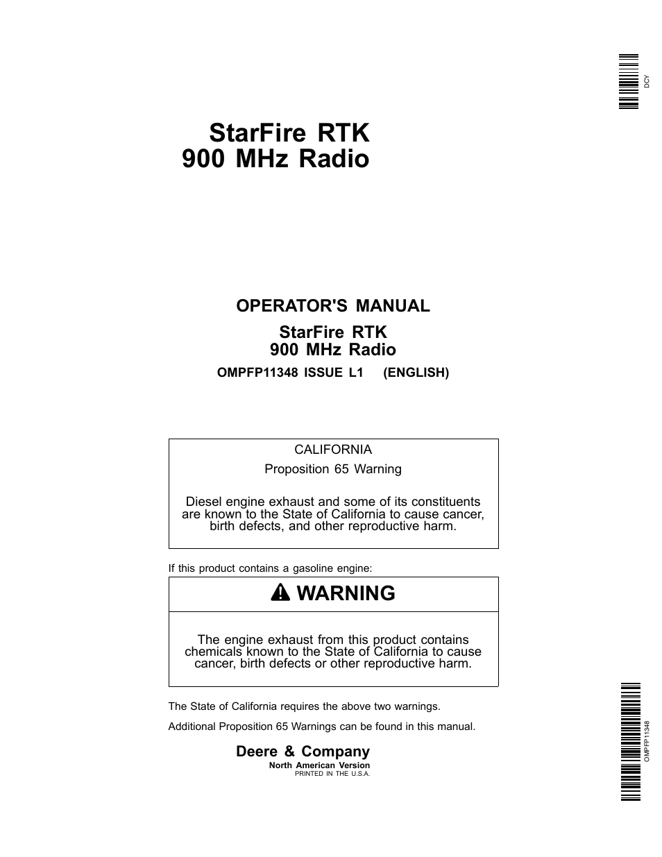 John Deere STARFIRE RTK OMPFP11348 User Manual | 60 pages