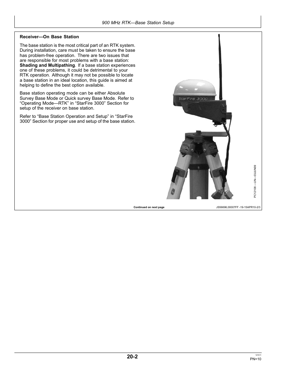 John Deere STARFIRE RTK OMPFP11348 User Manual | Page 10 / 60
