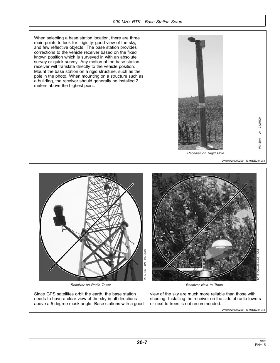 Multipathing, 900 mhz rtk—base station setup | John Deere STARFIRE RTK OMPFP11348 User Manual | Page 15 / 60