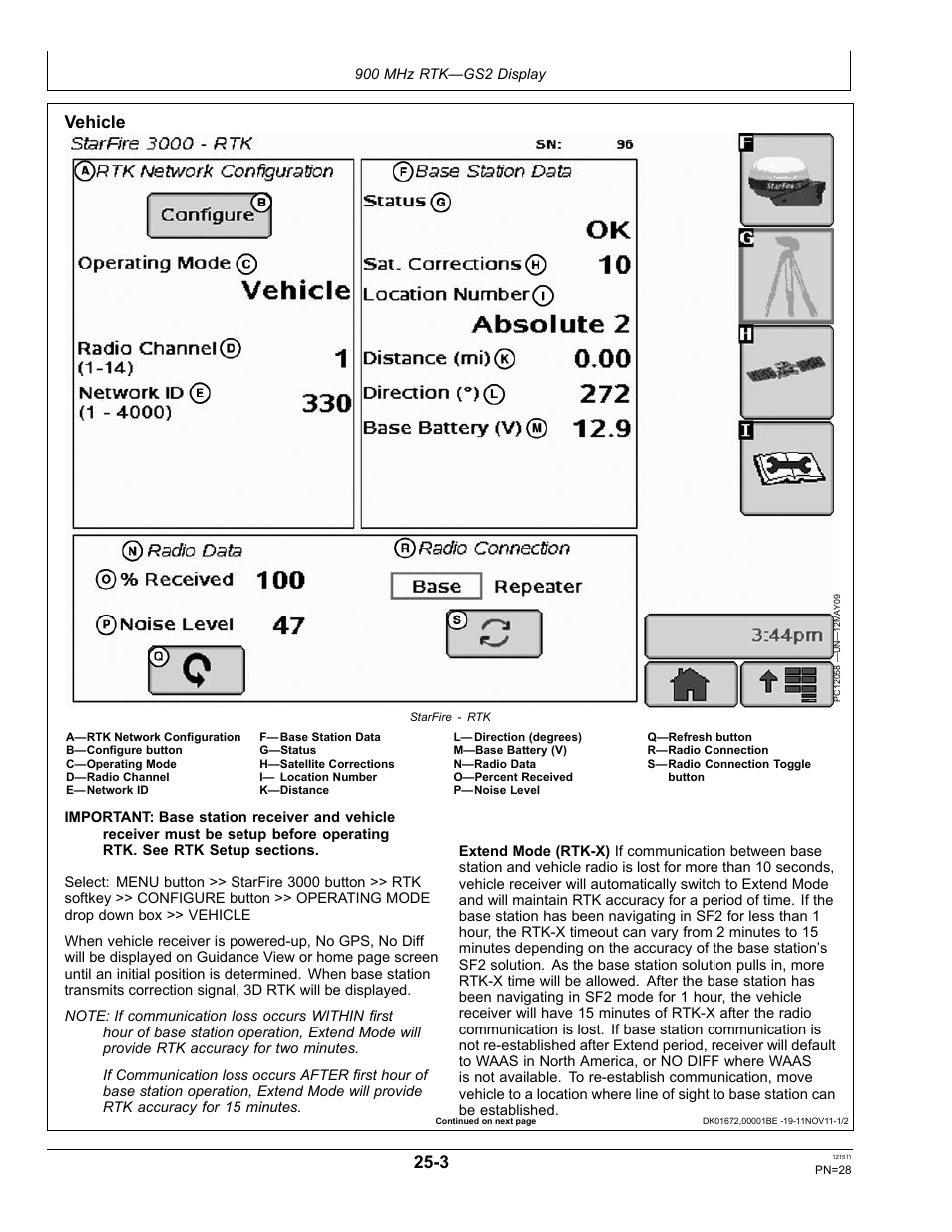 Vehicle | John Deere STARFIRE RTK OMPFP11348 User Manual | Page 28 / 60