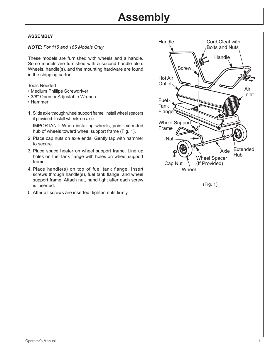 Assembly | John Deere AC-115 User Manual | Page 11 / 84