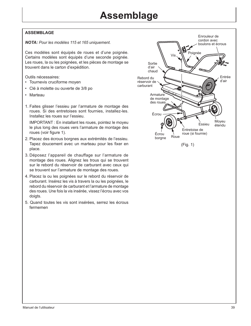 Assemblage | John Deere AC-115 User Manual | Page 39 / 84
