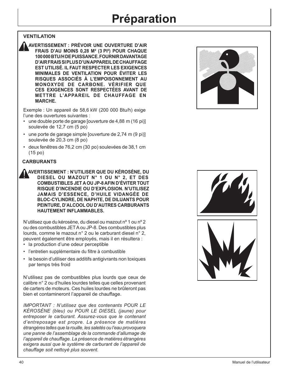 Préparation | John Deere AC-115 User Manual | Page 40 / 84