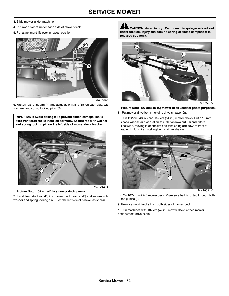 Service mower | John Deere la105 User Manual | Page 33 / 52