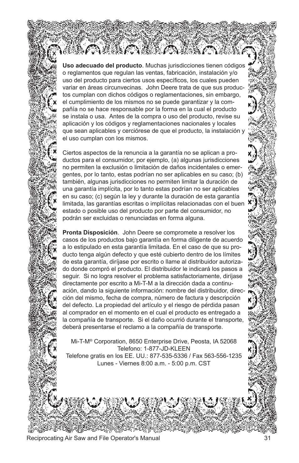 John Deere AT-3402-J User Manual | Page 31 / 32