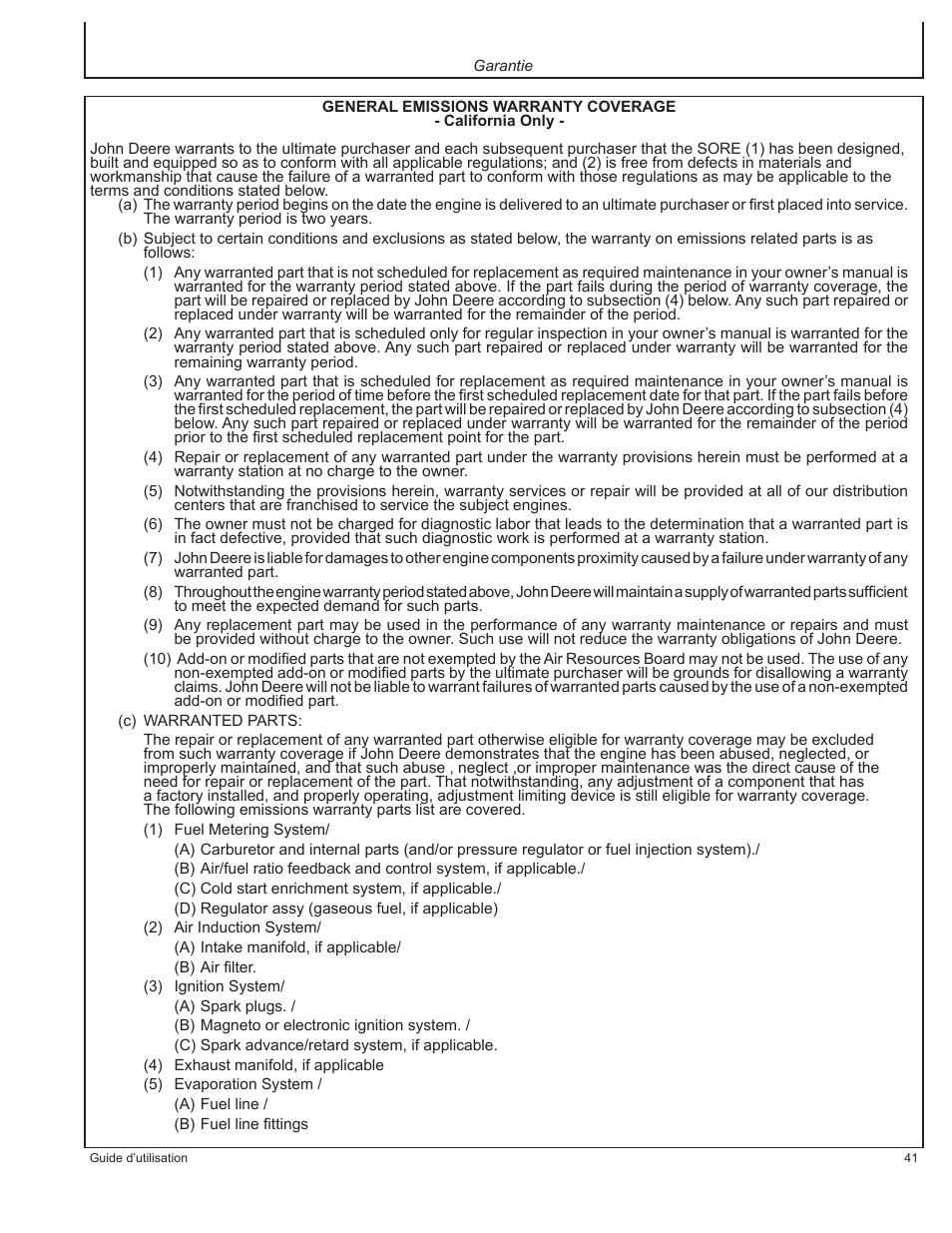 John Deere HR-G1700i User Manual | Page 41 / 124