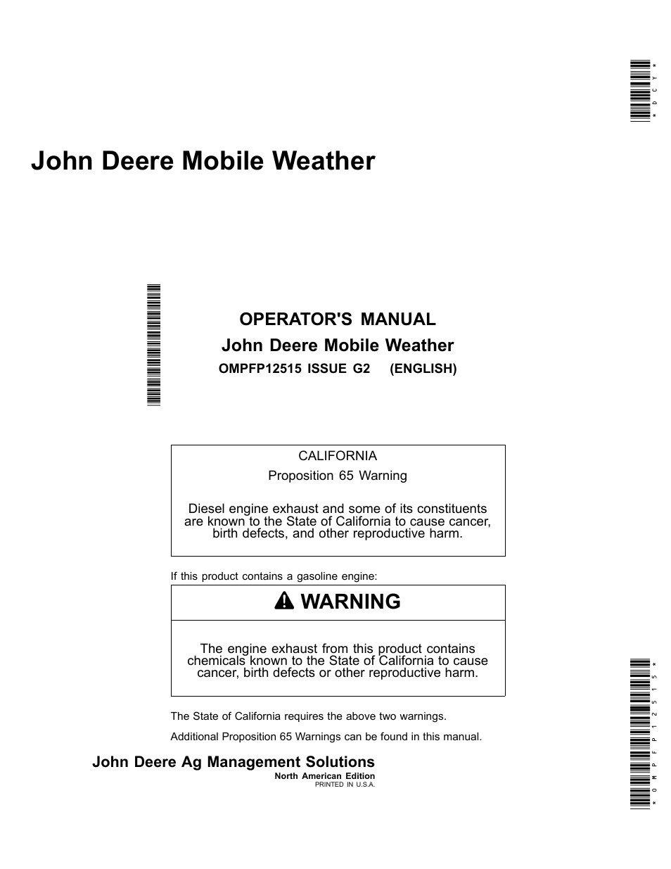 John Deere OMPFP12515 User Manual | 24 pages