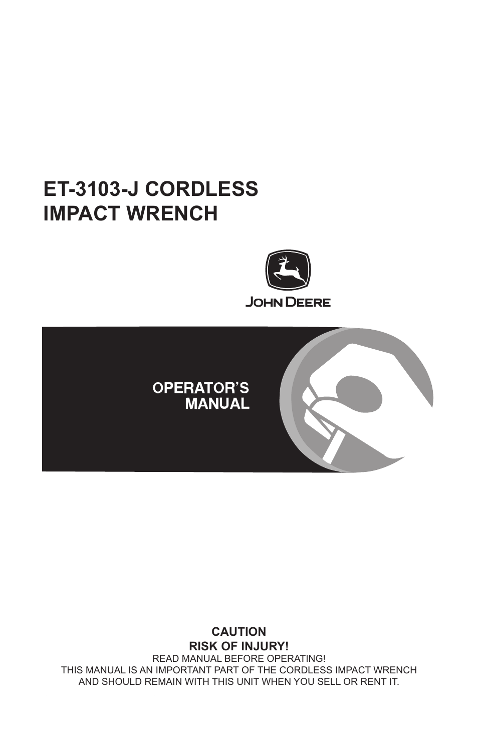 John Deere ET-3103-J User Manual | 76 pages