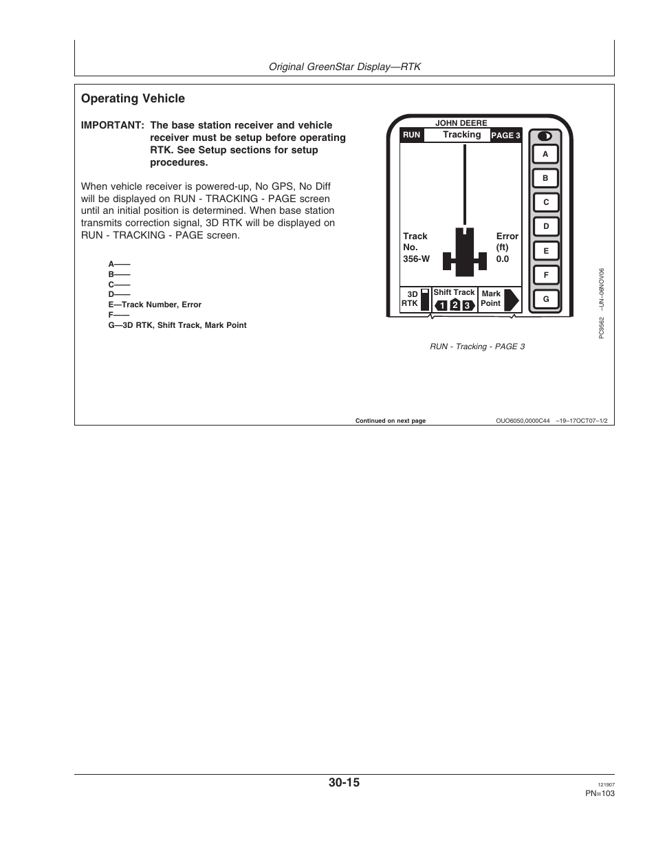 Operating vehicle | John Deere OMPC20964 User Manual | Page 103 / 158