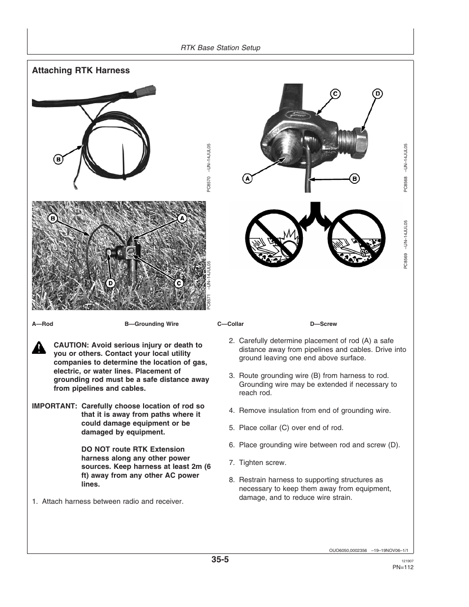 Attaching rtk harness | John Deere OMPC20964 User Manual | Page 112 / 158