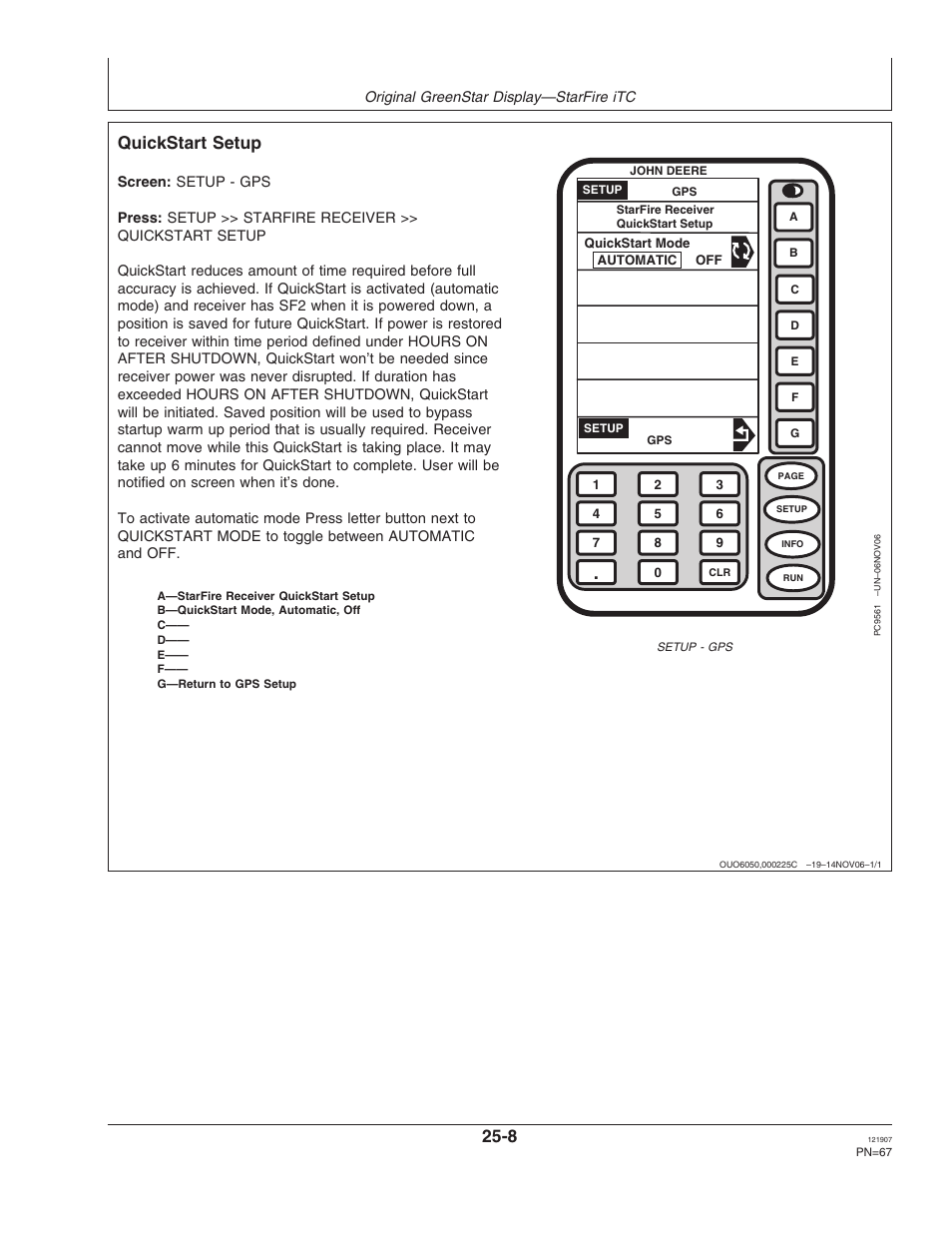 Quickstart setup | John Deere OMPC20964 User Manual | Page 67 / 158