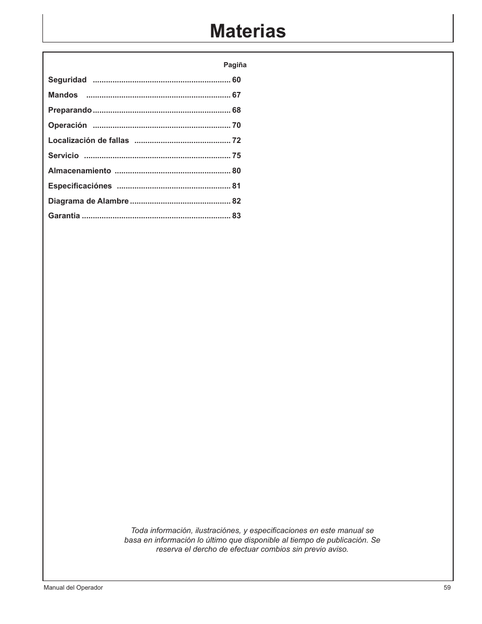 Materias | John Deere AC-350 User Manual | Page 59 / 84