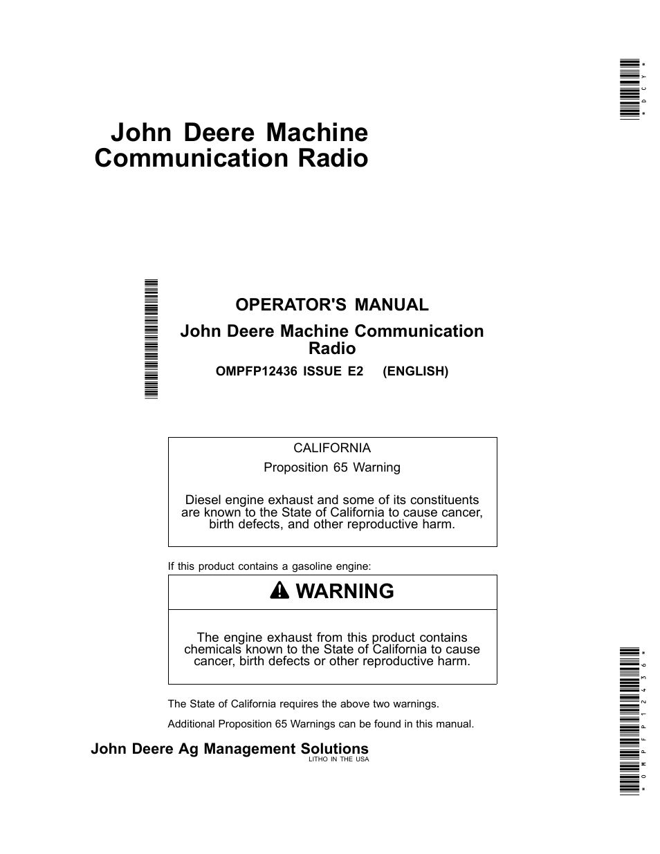 John Deere OMPFP12436 User Manual | 36 pages