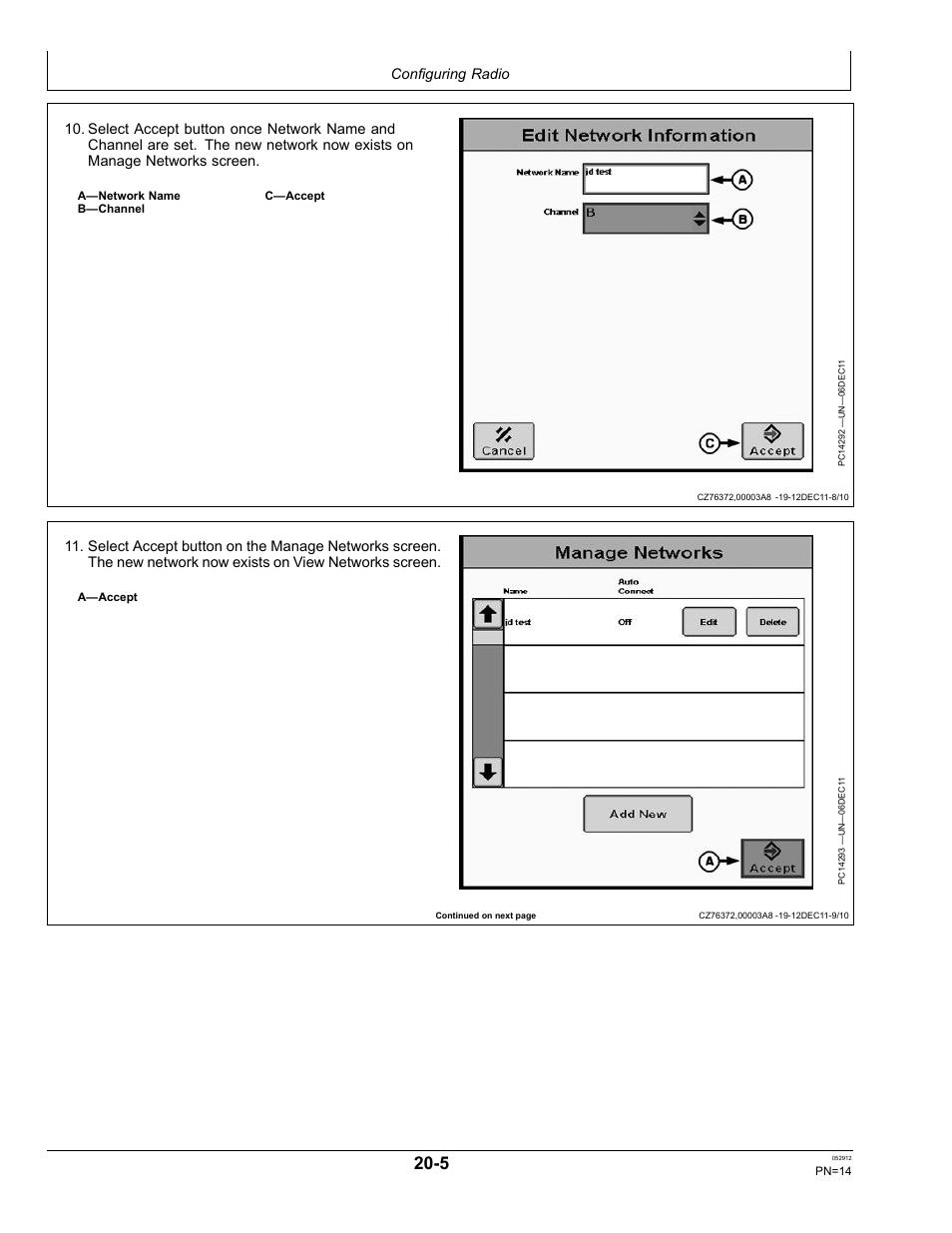 Configuring radio | John Deere OMPFP12436 User Manual | Page 14 / 36