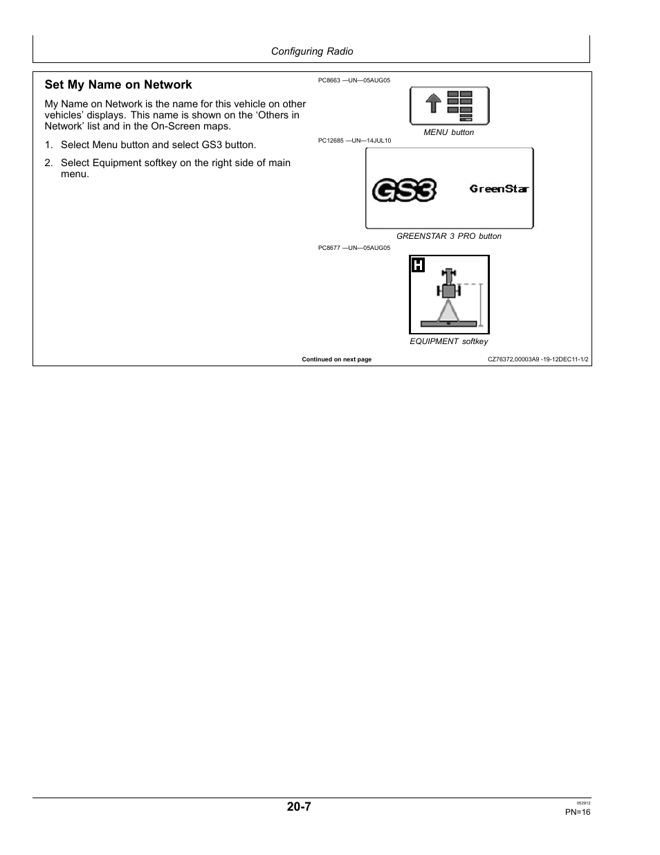 Set my name on network | John Deere OMPFP12436 User Manual | Page 16 / 36