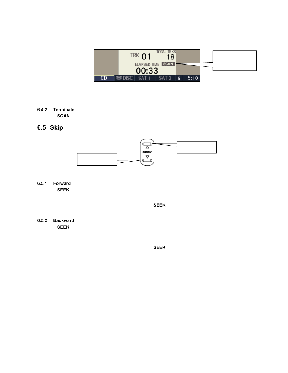 5 skip | Sirius Satellite Radio Chrysler Radio Navigation System RB4 User Manual | Page 35 / 86