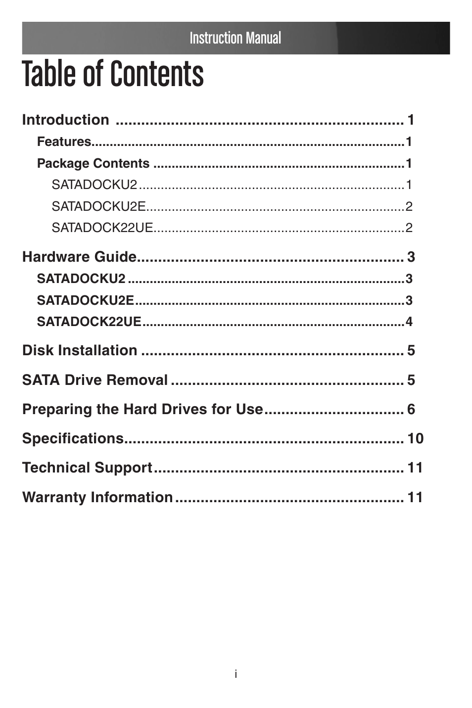 StarTech.com SATADOCKU2 User Manual | Page 3 / 15