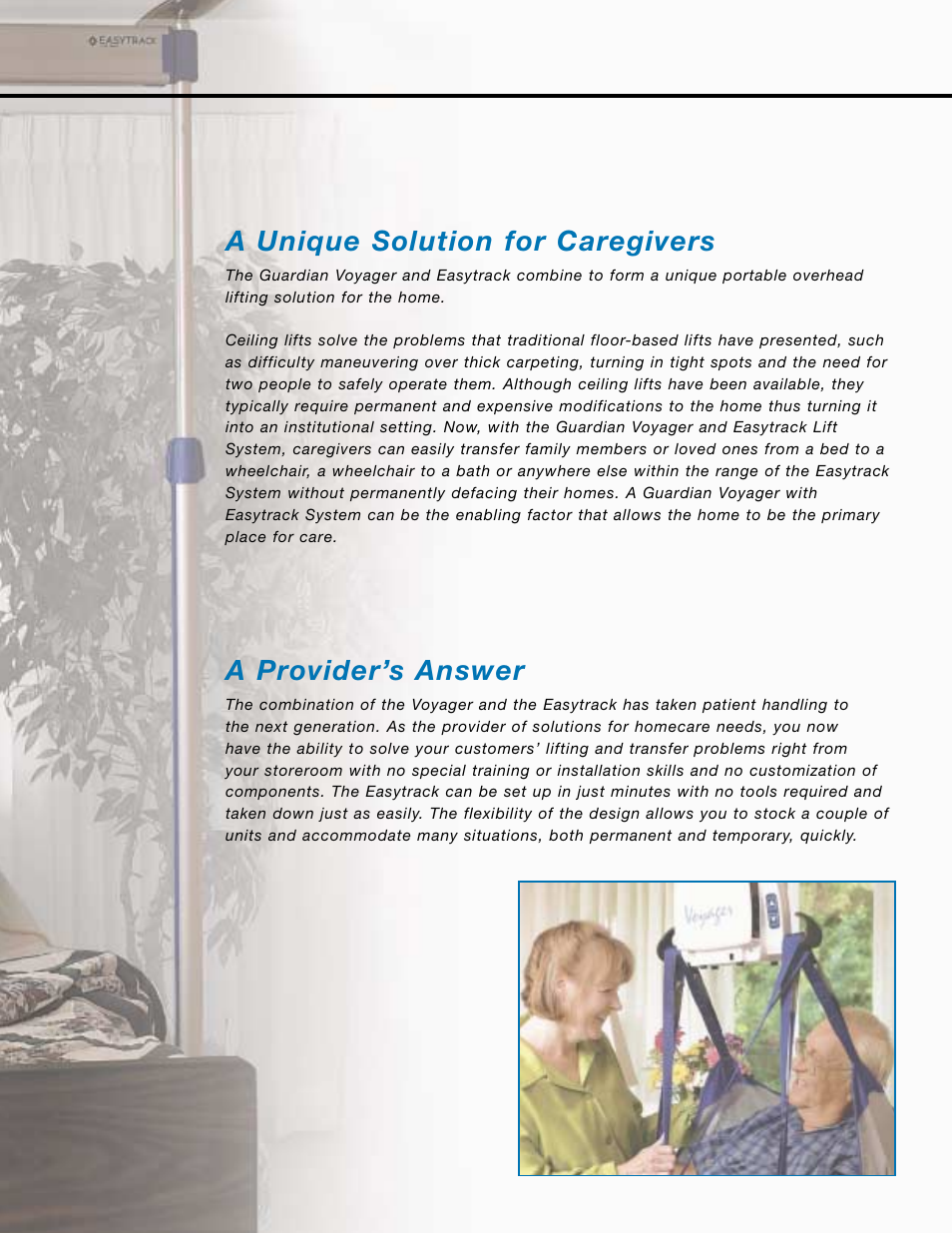 Sunrise Medical Voyager Portable Ceiling Lift System 98000 User Manual | Page 3 / 8