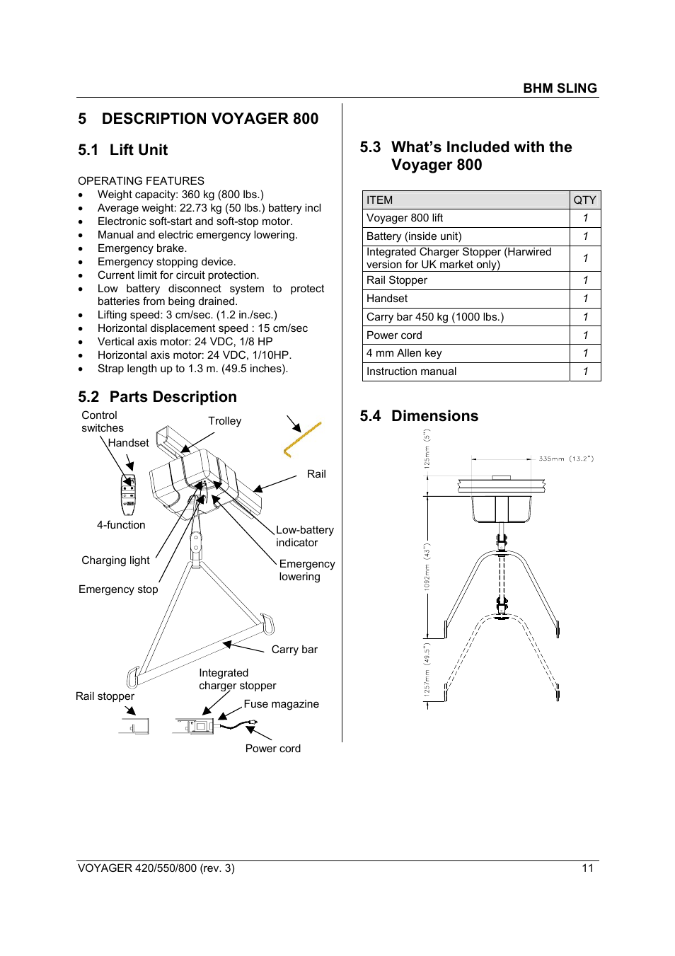4 dimensions | Sunrise Medical Series 550 User Manual | Page 11 / 26