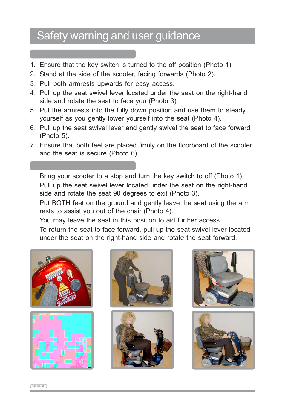 Safety warning and user guidance | Sunrise Medical SAPPHIRE 3 User Manual | Page 15 / 39